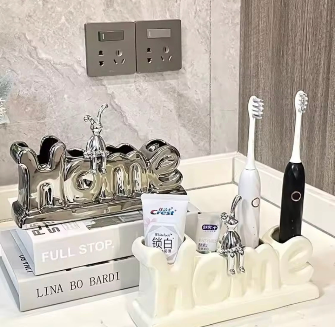 Rabbit Decor Home Style Toothbrush Storage Holder, Bathroom Shelf Toothbrush Storage Rack, Family Bath Toothpaste Storage Rack Rabbit Decor Home Style Toothbrush Storage Holder, Bathroom Shelf Toothbrush Storage Rack, Family Bath Toothpaste Storage Rack